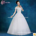 Lace appliques beading ball gown cheap custom made plus size princess wedding dress